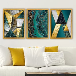 Wallity Cuadro decorativo enmarcado (3 piezas) Multicolor